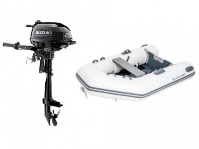 Suzumar 240 Slatdeck Includes a Suzuki 2.5HP outboard motor