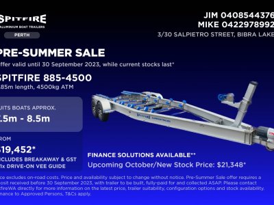 4.5T SPITFIRE ALUMINIUM TRAILER - September Sale